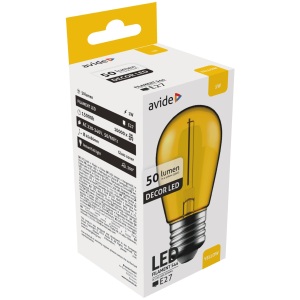 Avide Dekor LED Filament fényforrás 0.6W E27 Lila Dekor LED