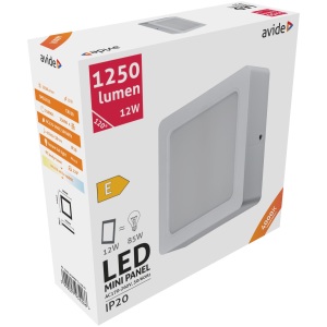 Avide LED Falra Szerelhető Négyzetes Mennyezeti Lámpa Műanyag 12W NW 4000K Négyzetes